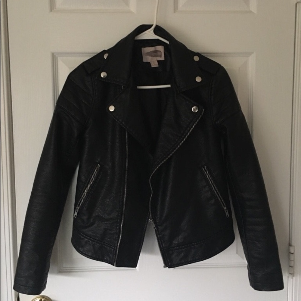Wardrobe Staple Black Faux Leather Jacket